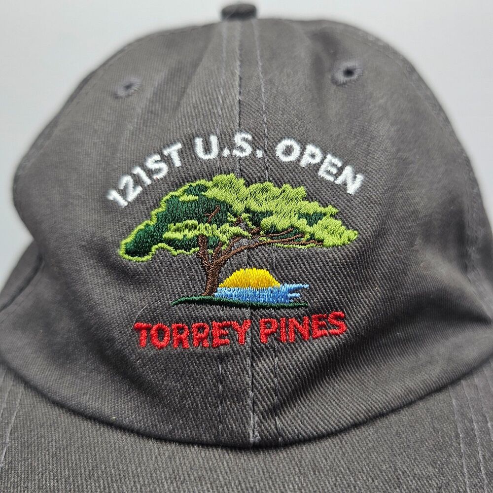 121st US Open Torrey Pines Golf Hat Cap USGA Member Charcoal Gray Strapback